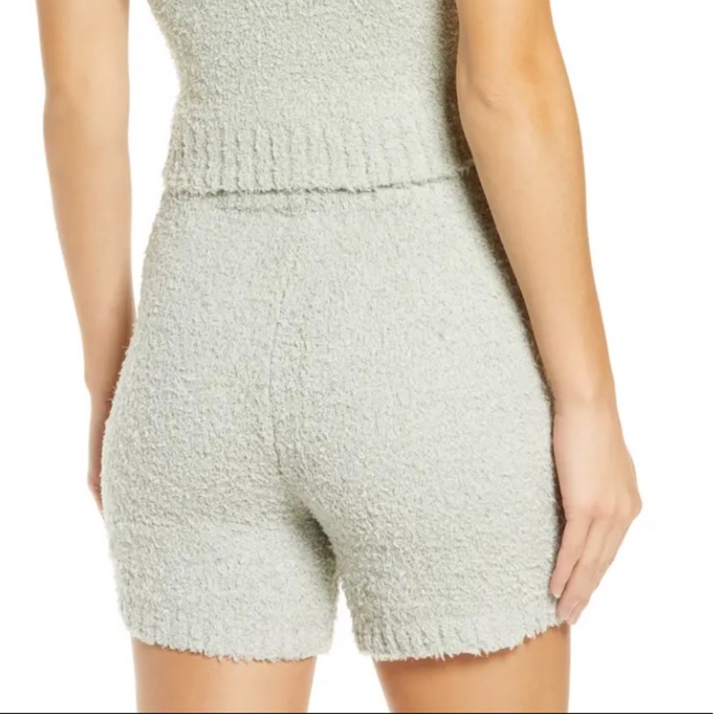 SKIMS Cozy Knit Shorts in Light Green